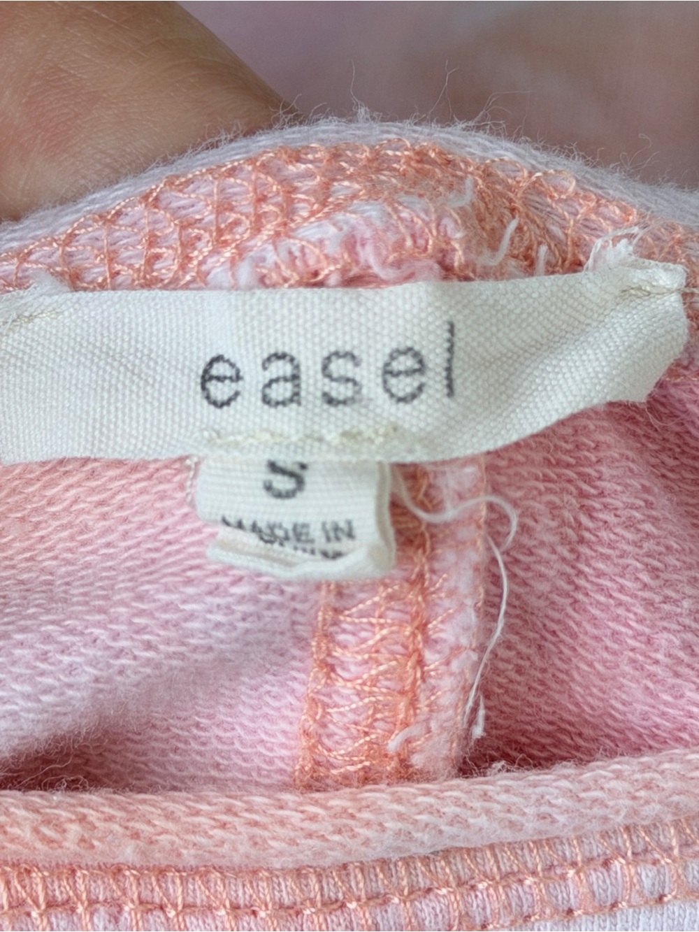 Easel Tie Dye Raw Hem French Terry Pocket Tee Size Small #Q144 - Picture 2 of 8